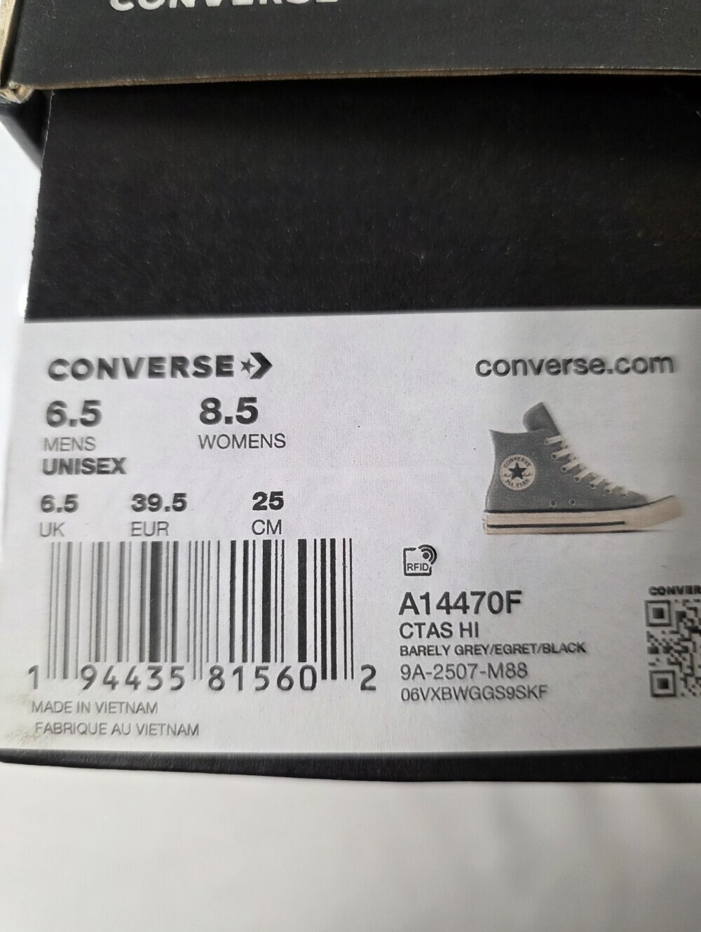 Converse Chuck Taylor All-Star Lace-Up Sparkle High Top Sneakers Womens Size 8.5 - Picture 10 of 12